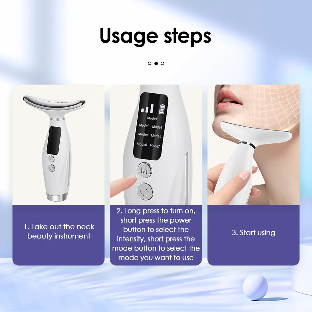 LED Face & Neck Tightening Massager Wand
